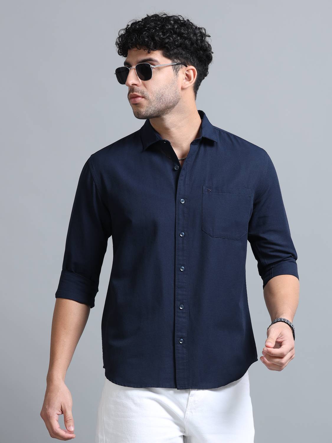 Tom Mackler Men Dark Blue Shirt - Image 1