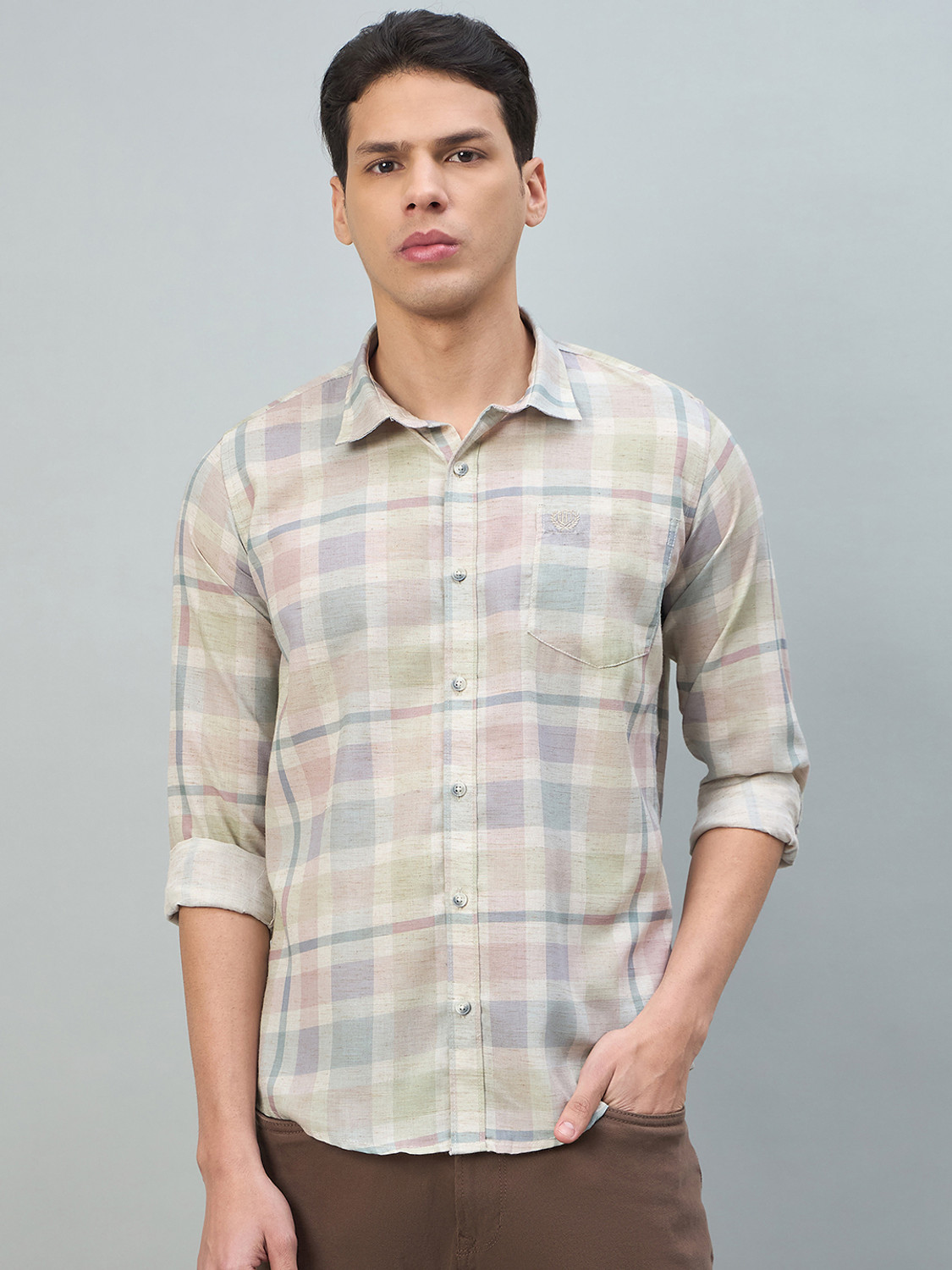 DUKE Men Checkered Casual Multicolor Shirt