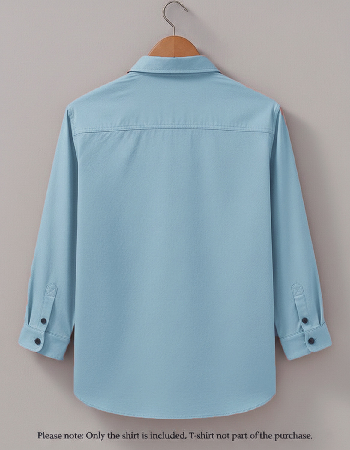 Image of ViRAST FASHION Men Solid Casual Light Blue Shirt