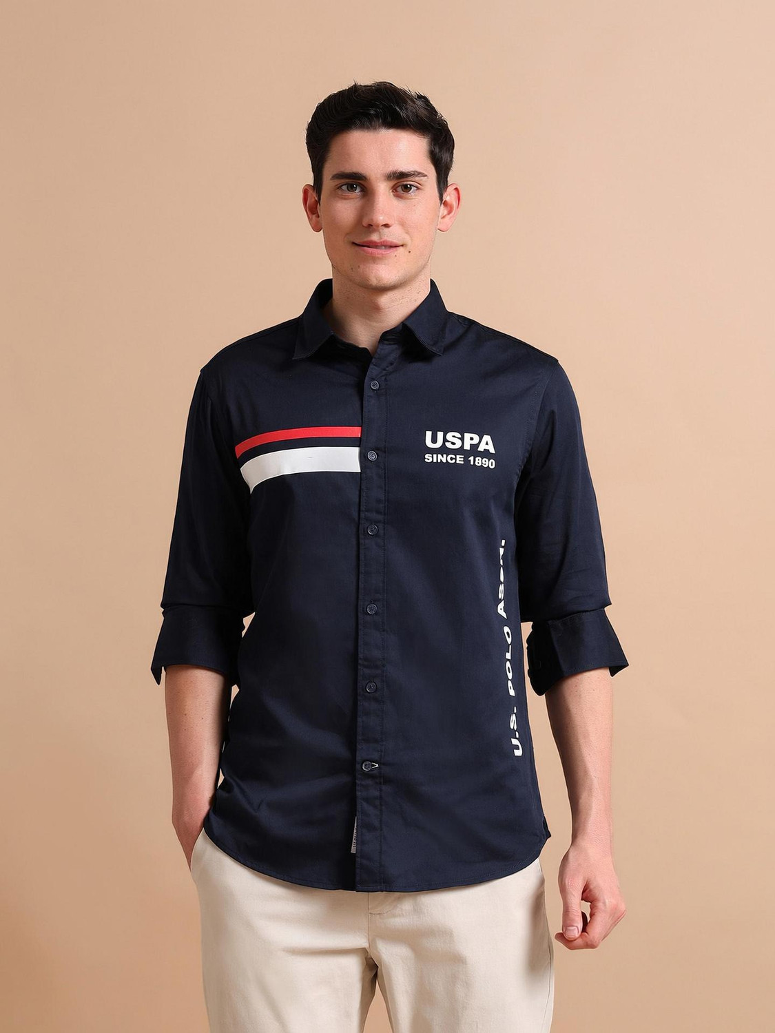 U.S. POLO ASSN. Men Printed Casual Multicolor Shirt