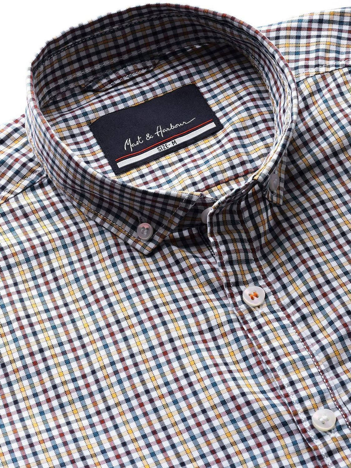 Image of Mast & Harbour Men Checkered Casual Multicolor Shirt