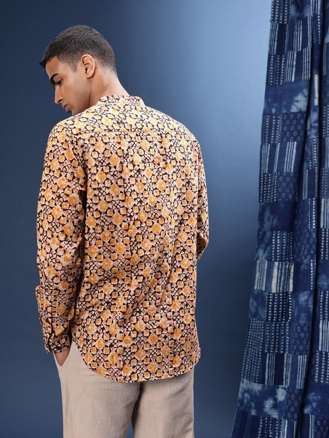 Image of Taavi Men Printed Casual Multicolor Shirt