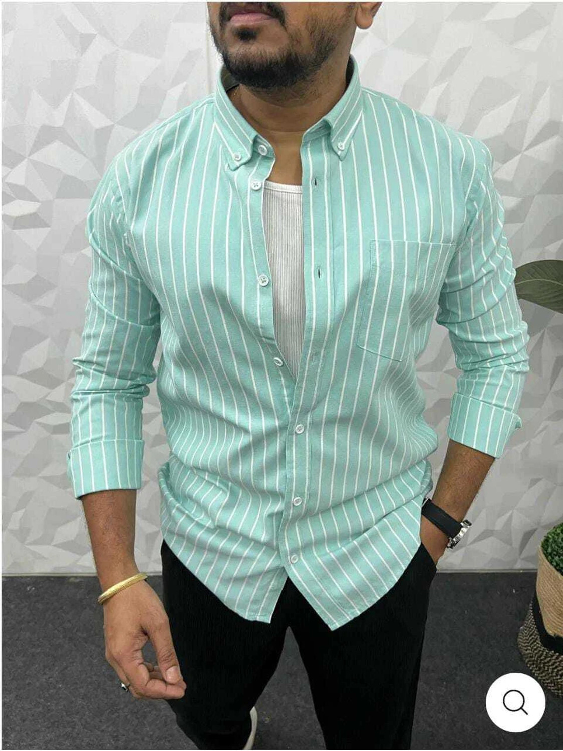 Image of LUXURYCROWN Men Printed Casual Multicolor Shirt