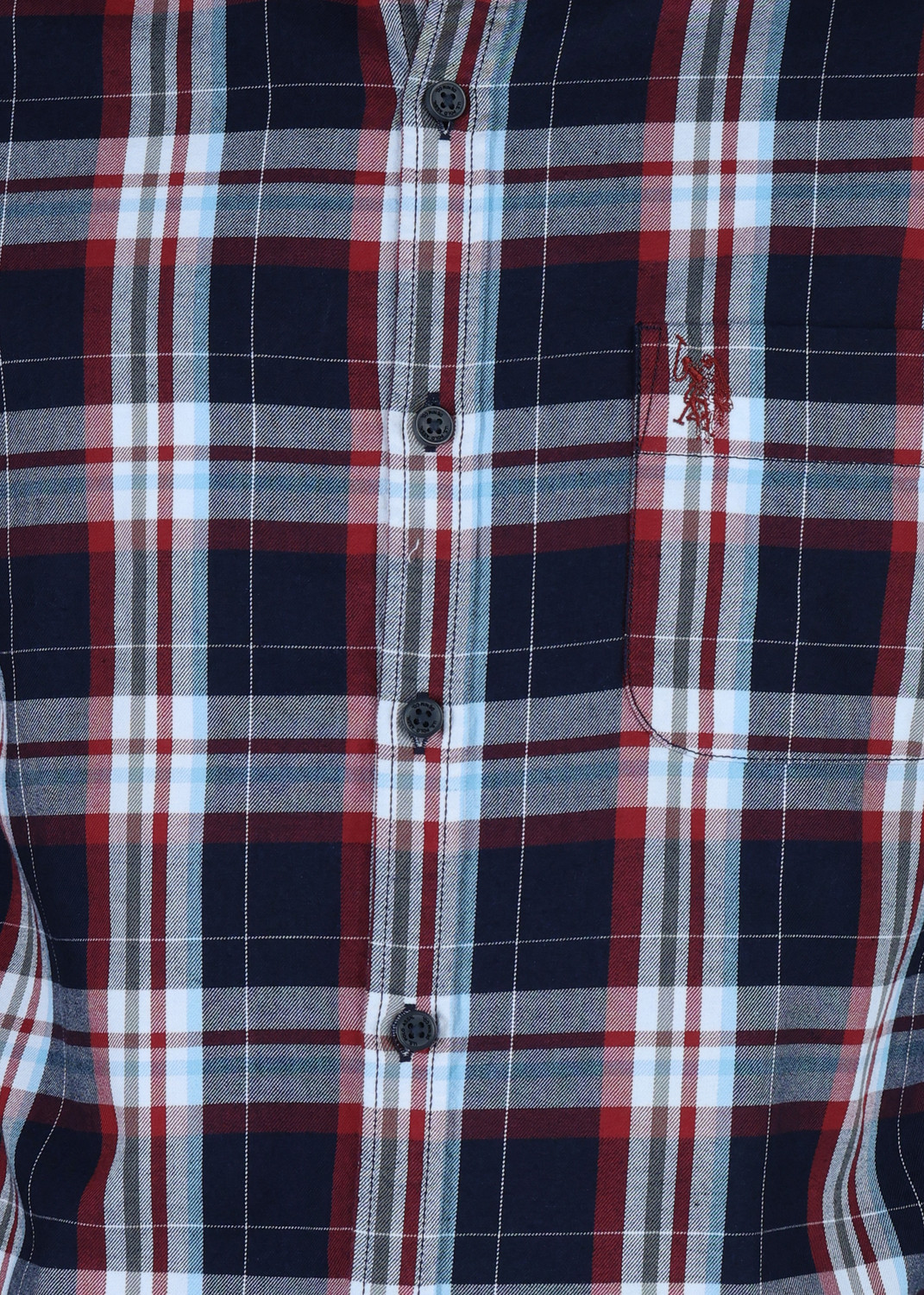Image of U.S. Polo Assn. Denim Co. Men Regular Fit Solid Cut Away Collar Casual Shirt