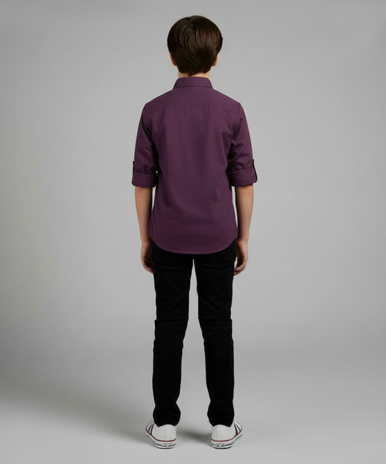 Image of KILLER Boys Solid Casual Purple Shirt