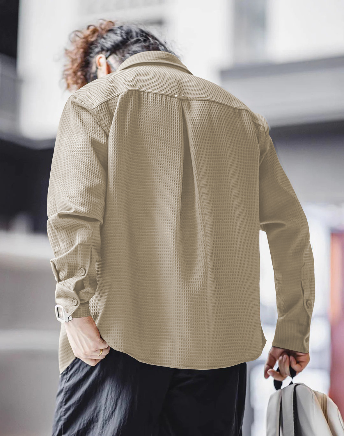 Image of ssf Men Solid Casual Yellow Shirt
