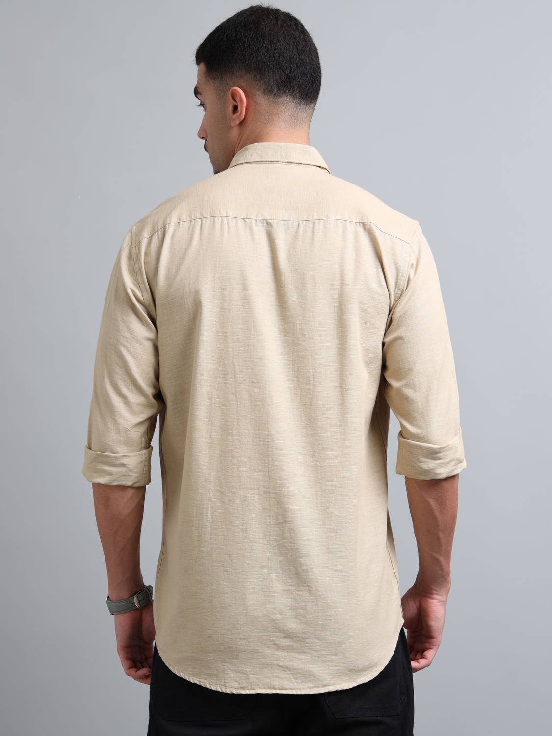 U.S. Pitchers Men Beige Casual Shirt - Image 2
