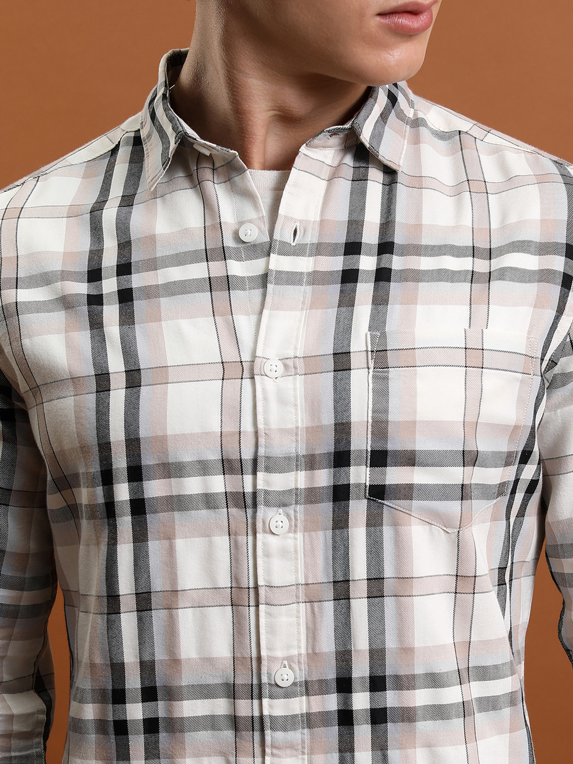 Image of HIGHLANDER Men Checkered Casual Multicolor Shirt