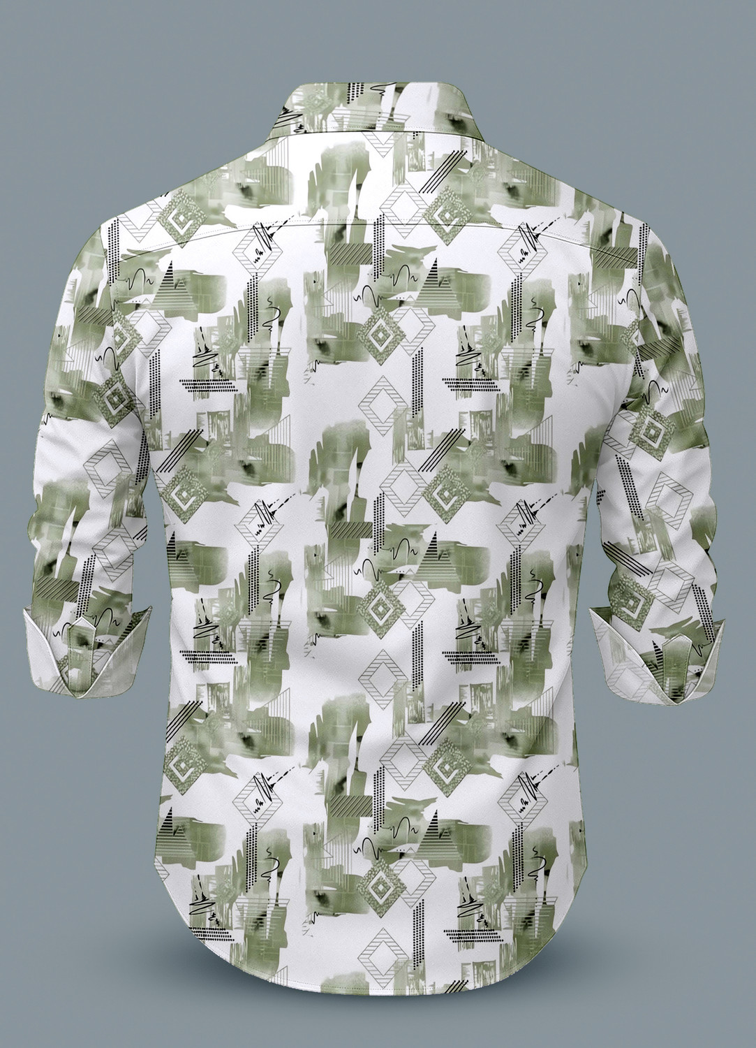 Image of RUHISHVA FASHION Men Printed Casual Pink, Green Shirt