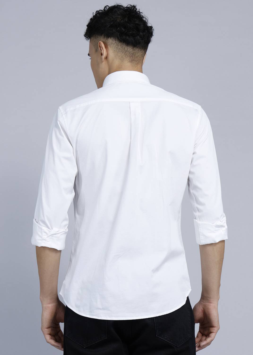 U.S. POLO ASSN. Men Solid Casual White Shirt - Image 4
