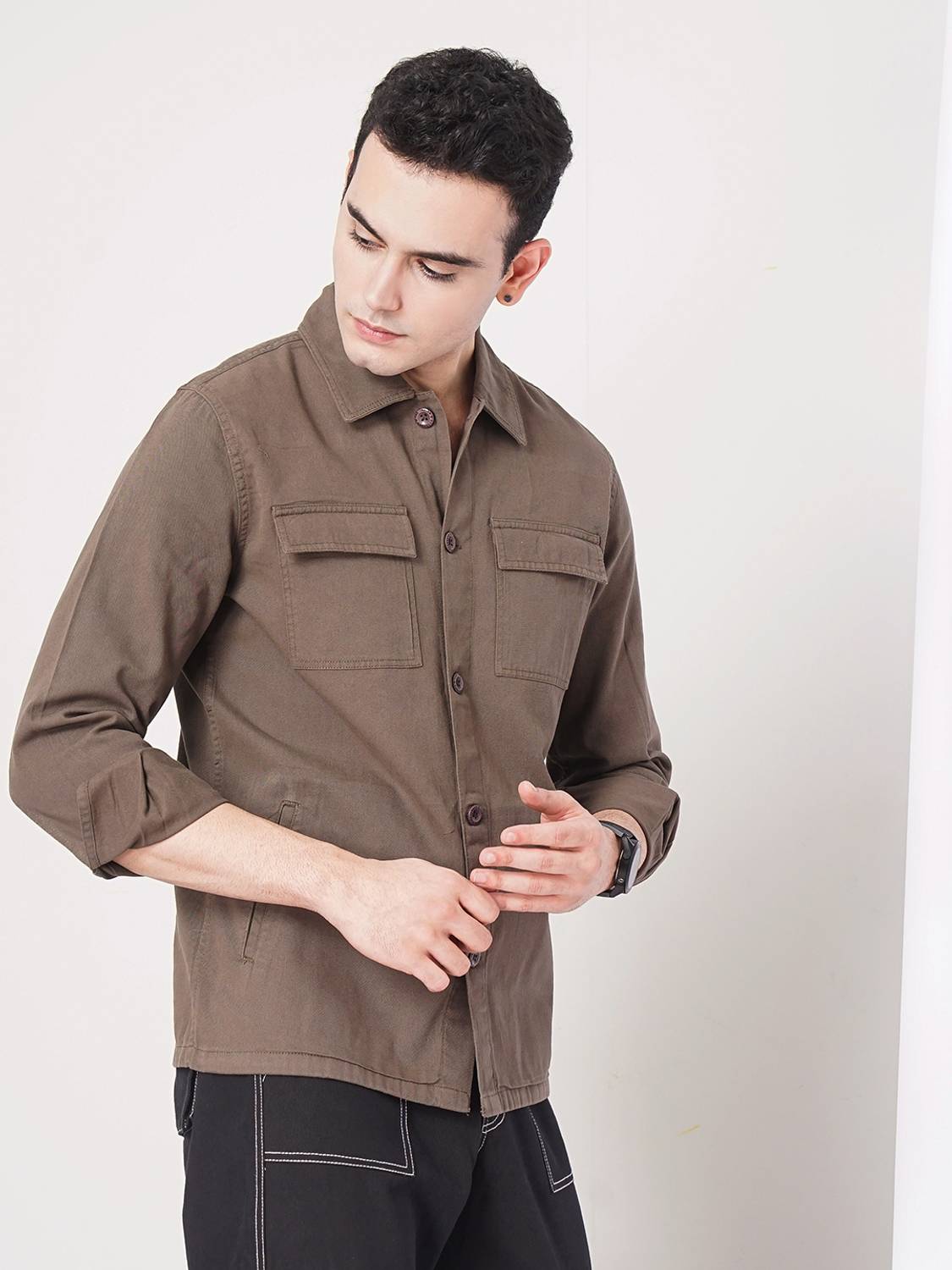 The Indian Garage Co. Men Green Casual Shirt - Image 4