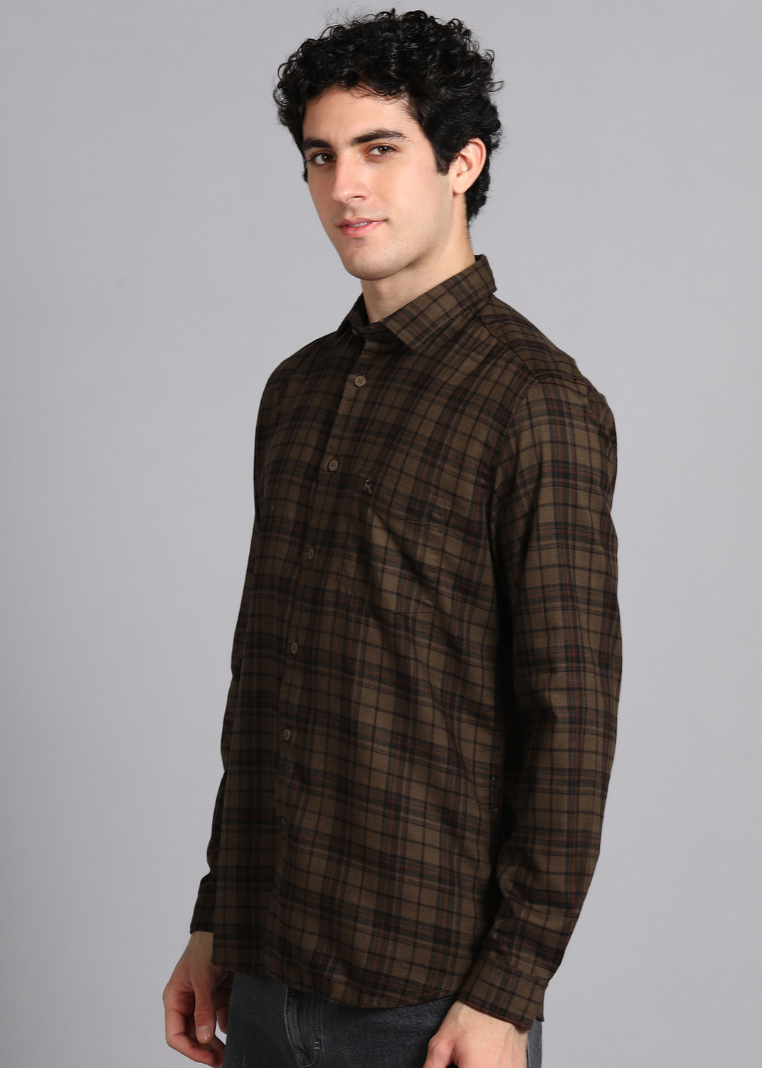 Image of PARX Men Checkered Casual Multicolor Shirt
