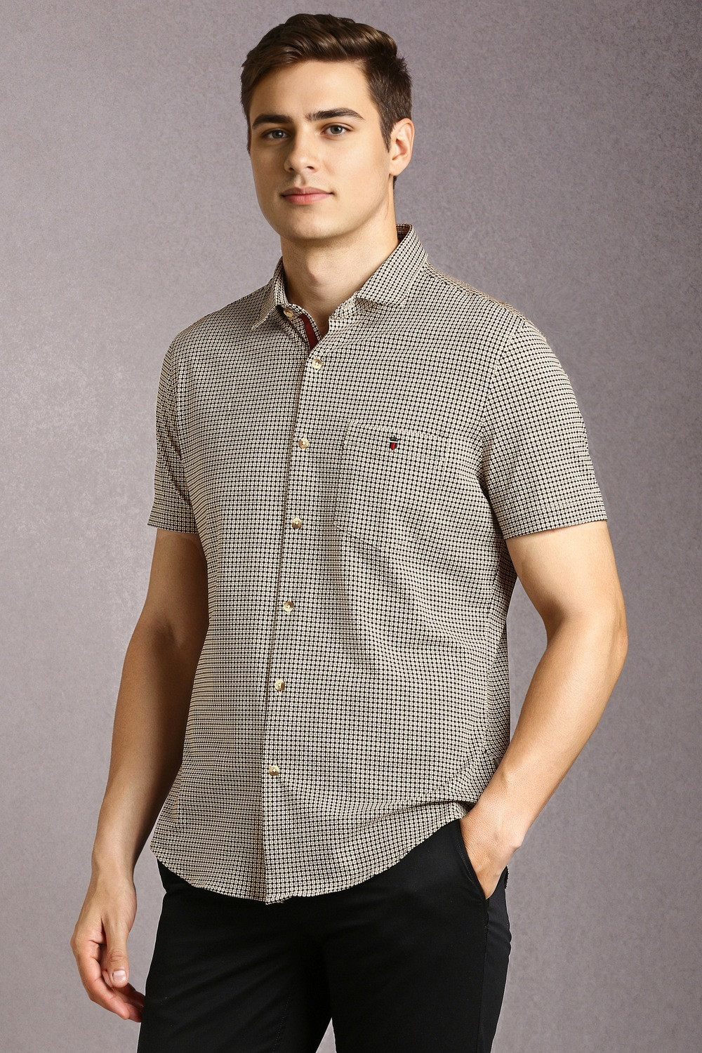 Image of LOUIS PHILIPPE Men Regular Fit Printed Casual Shirt