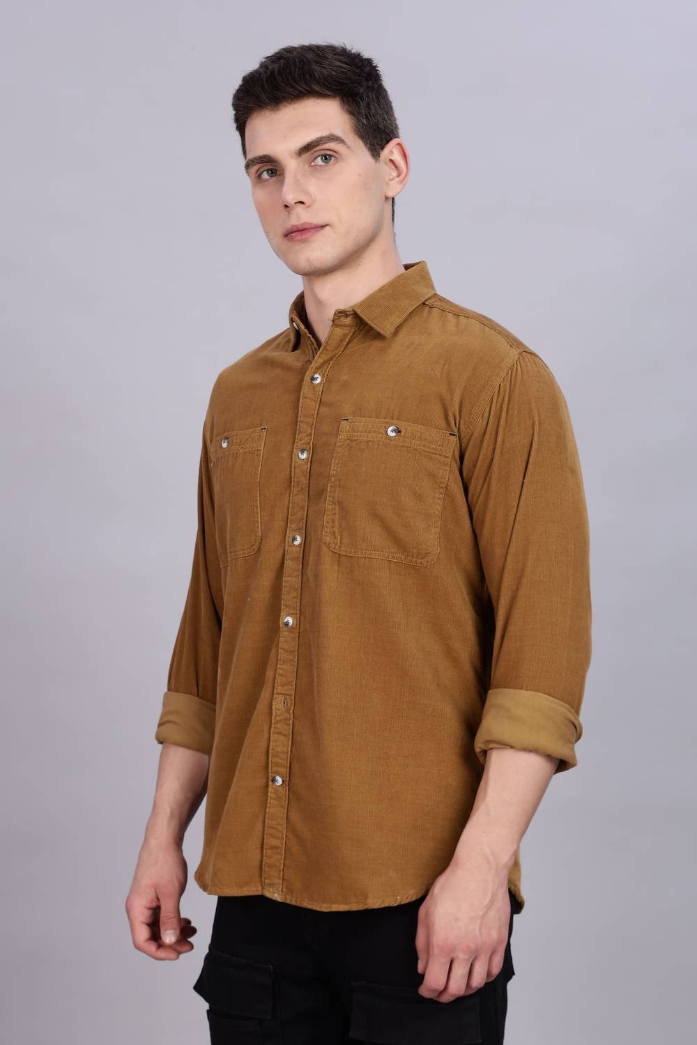 KUONS AVENUE Men Brown Casual Shirt - Image 3