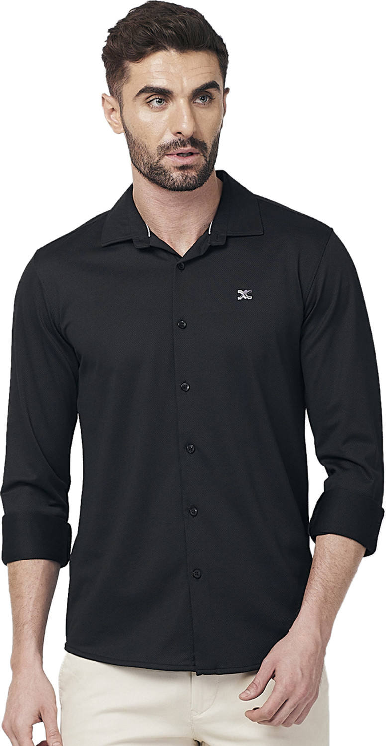 Image of KILLER Men Striped Casual Black Shirt