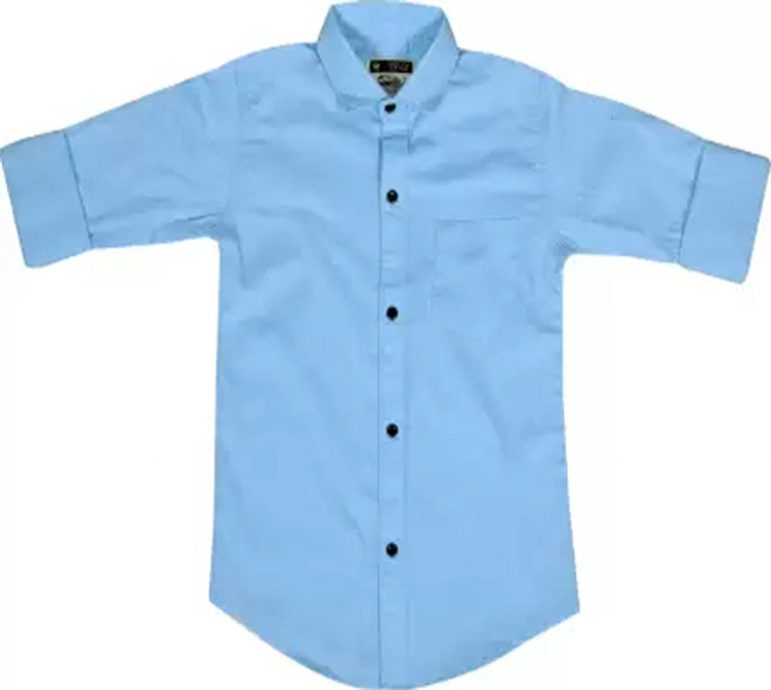 Abhirushi Boys Solid Casual Light Blue Shirt