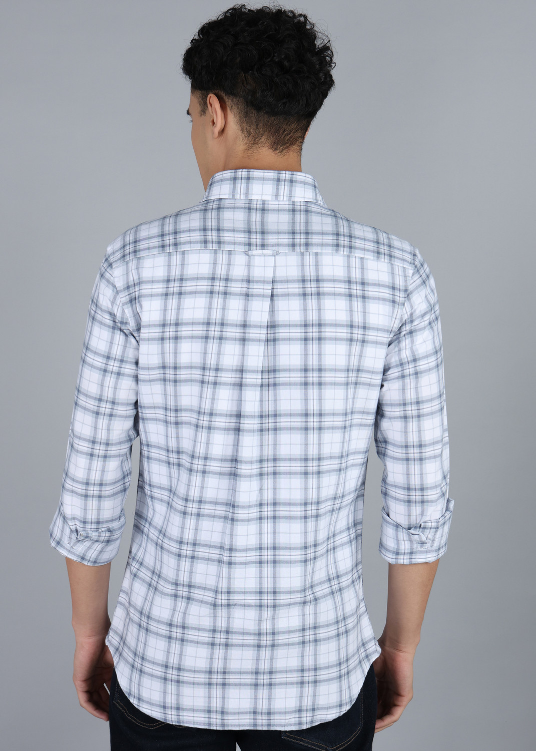 Image of U.S. POLO ASSN. Men Tailored Fit Solid Cut Away Collar Casual Shirt