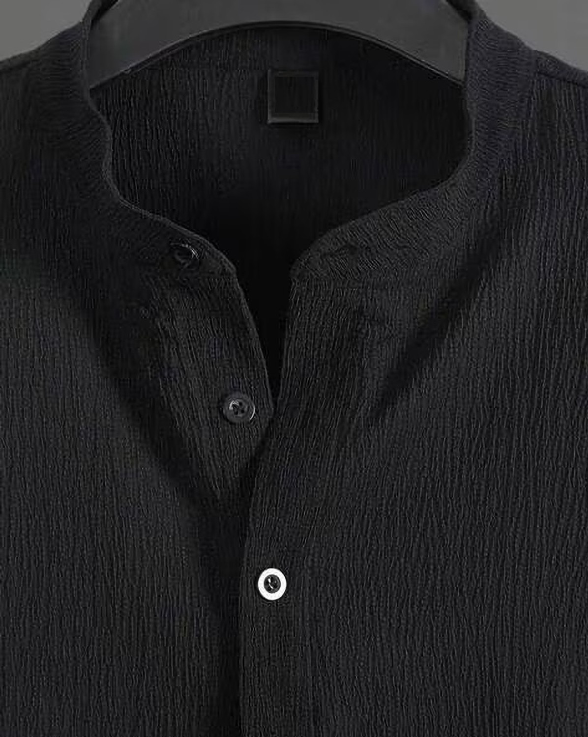 Image of METRONAUT Men Solid Casual Black, White Shirt