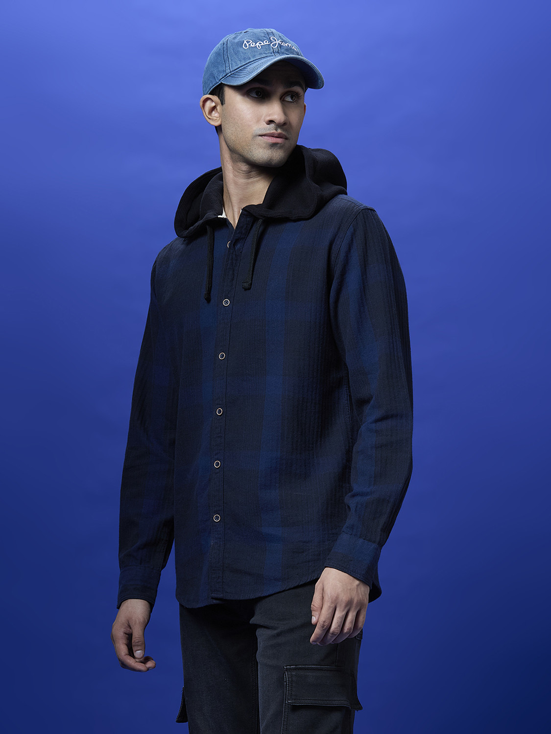 Image of Pepe Jeans Men Regular Fit Checkered Casual Shirt