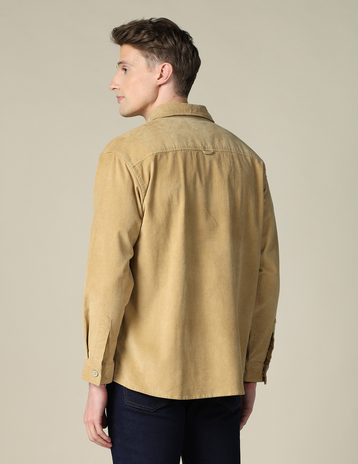 Image of U.S. Polo Assn. Denim Co. Men Solid Casual Brown Shirt