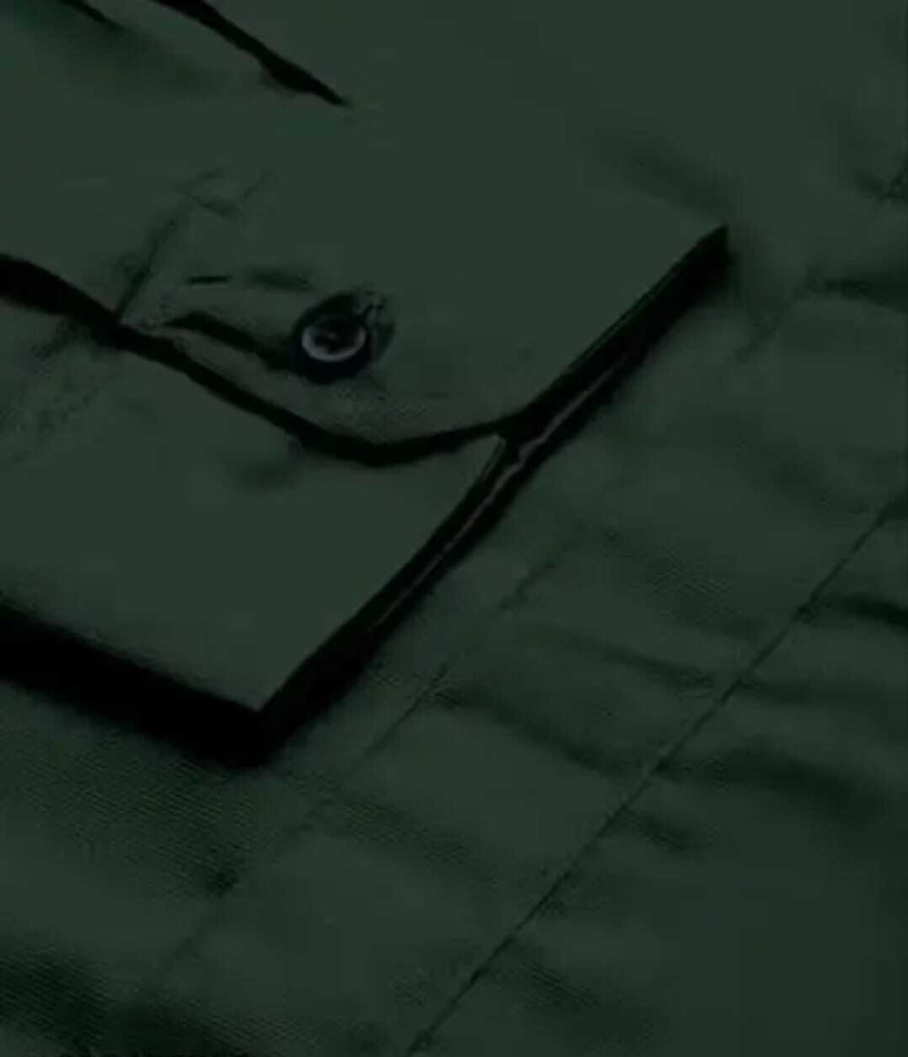 Image of STC FASHION Men Solid Formal Dark Green Shirt