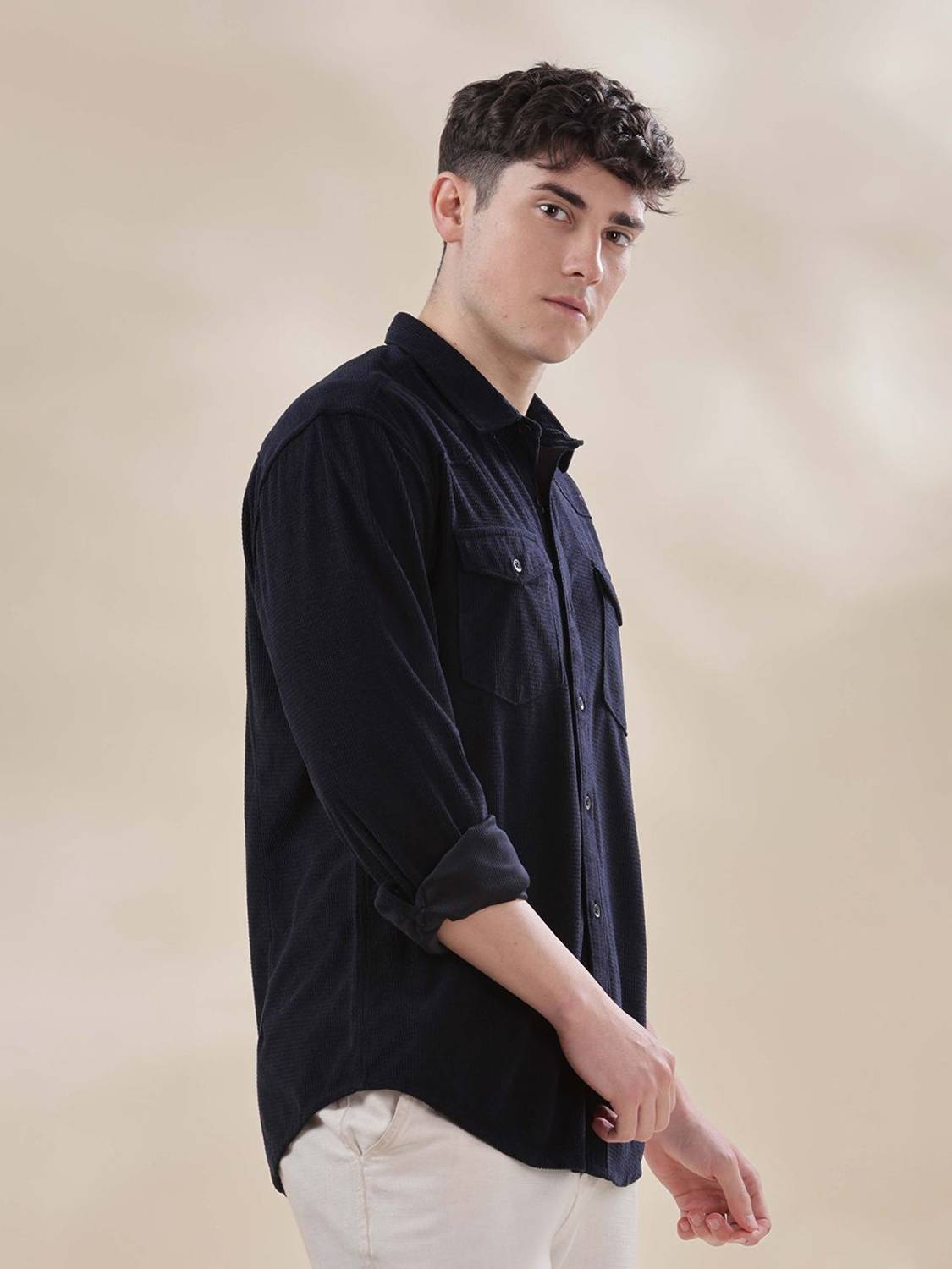 HERE&NOW Men Blue Casual Shirt - Image 4