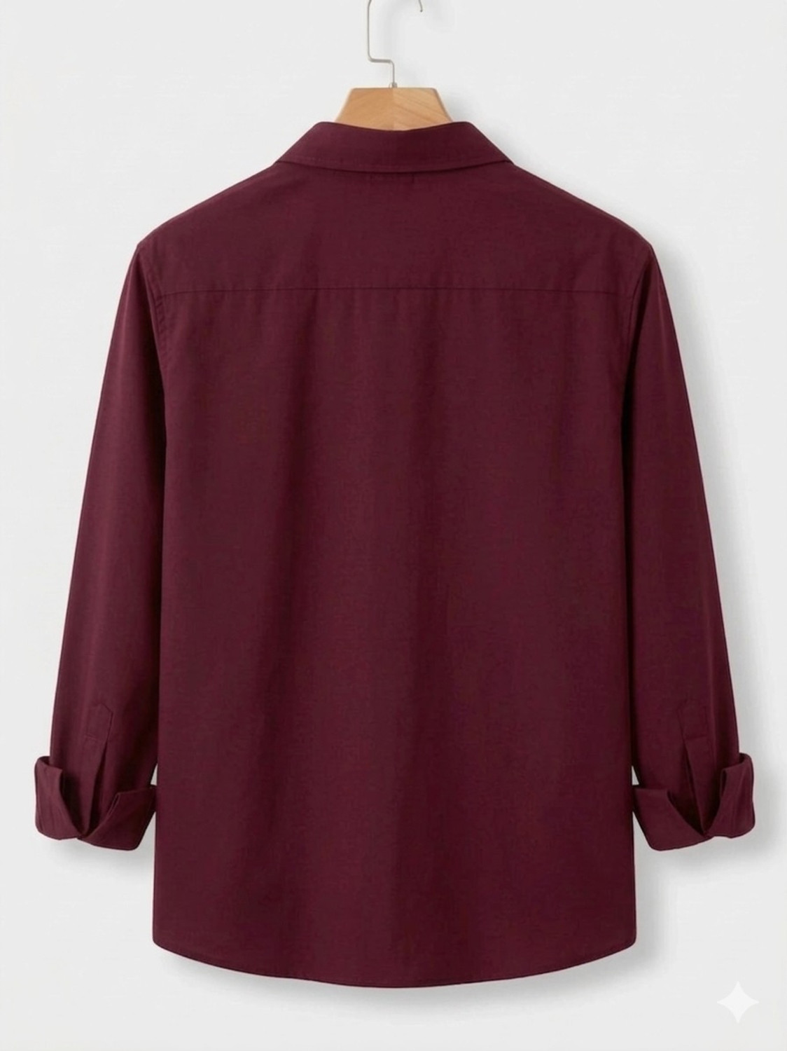 Image of METRONAUT Men Solid Casual Maroon Shirt