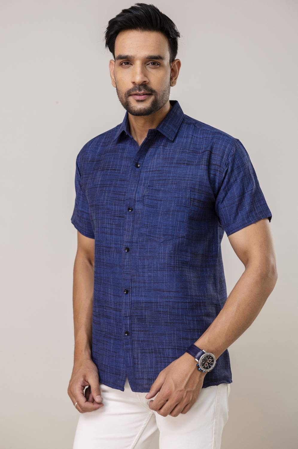 Auzanoor Collection Men Solid Casual Multicolor Shirt