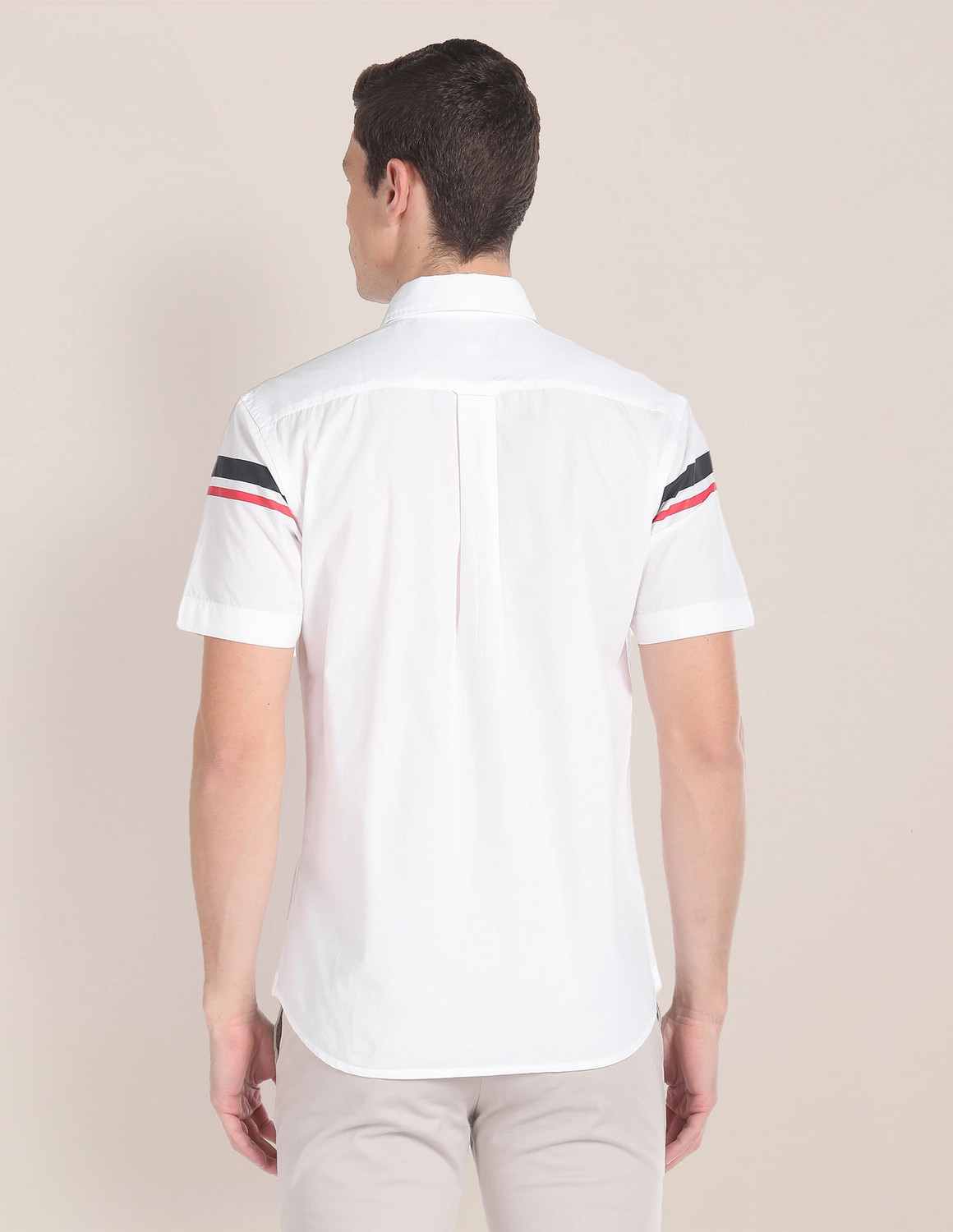 Image of U.S. POLO ASSN. Men Solid Casual White Shirt