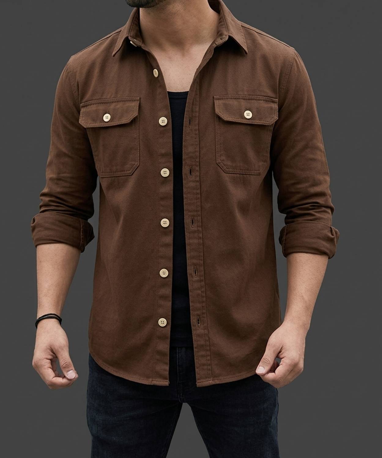 VG BROTHER Men Regular Fit Spread Collar Shirt - Image 3