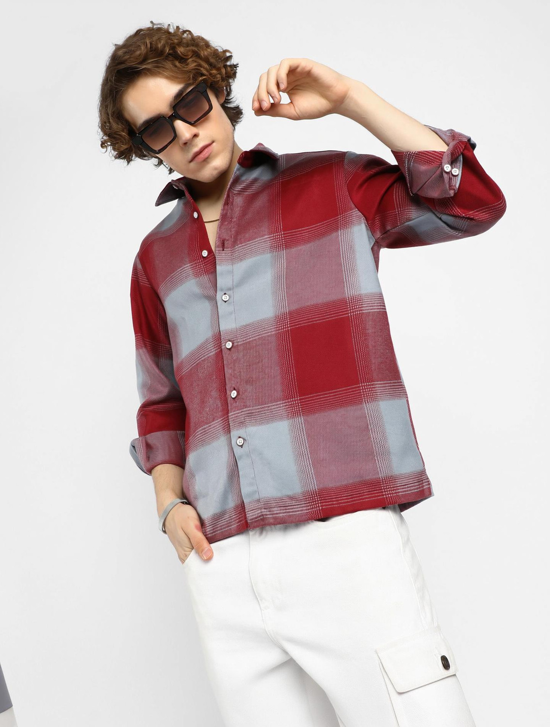 Image of CAMPUS SUTRA Men Checkered Casual Multicolor Shirt