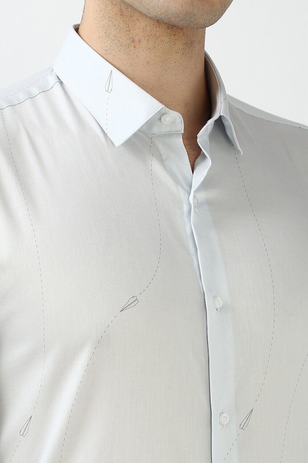 Image of PETER ENGLAND Men Solid Formal Light Blue Shirt