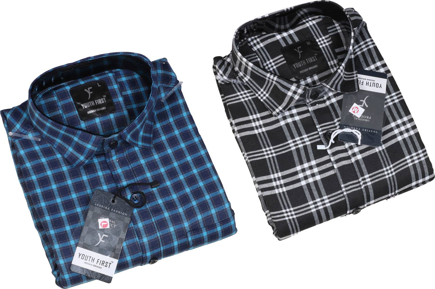 youth first Men Regular Fit Checkered Spread Collar Casual Shirt