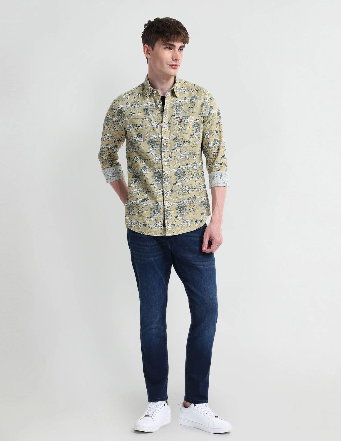 U.S. POLO ASSN. Men Multicolor Printed Casual Shirt - Image 3
