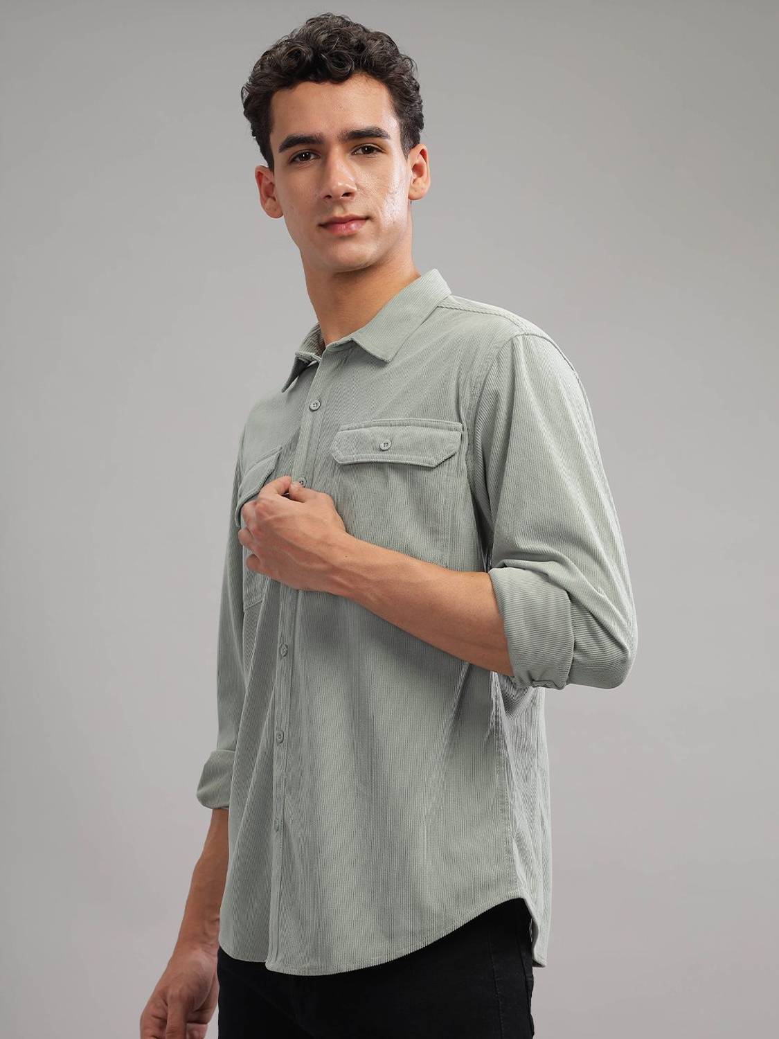 HERE&NOW Men Grey Casual Shirt - Image 5