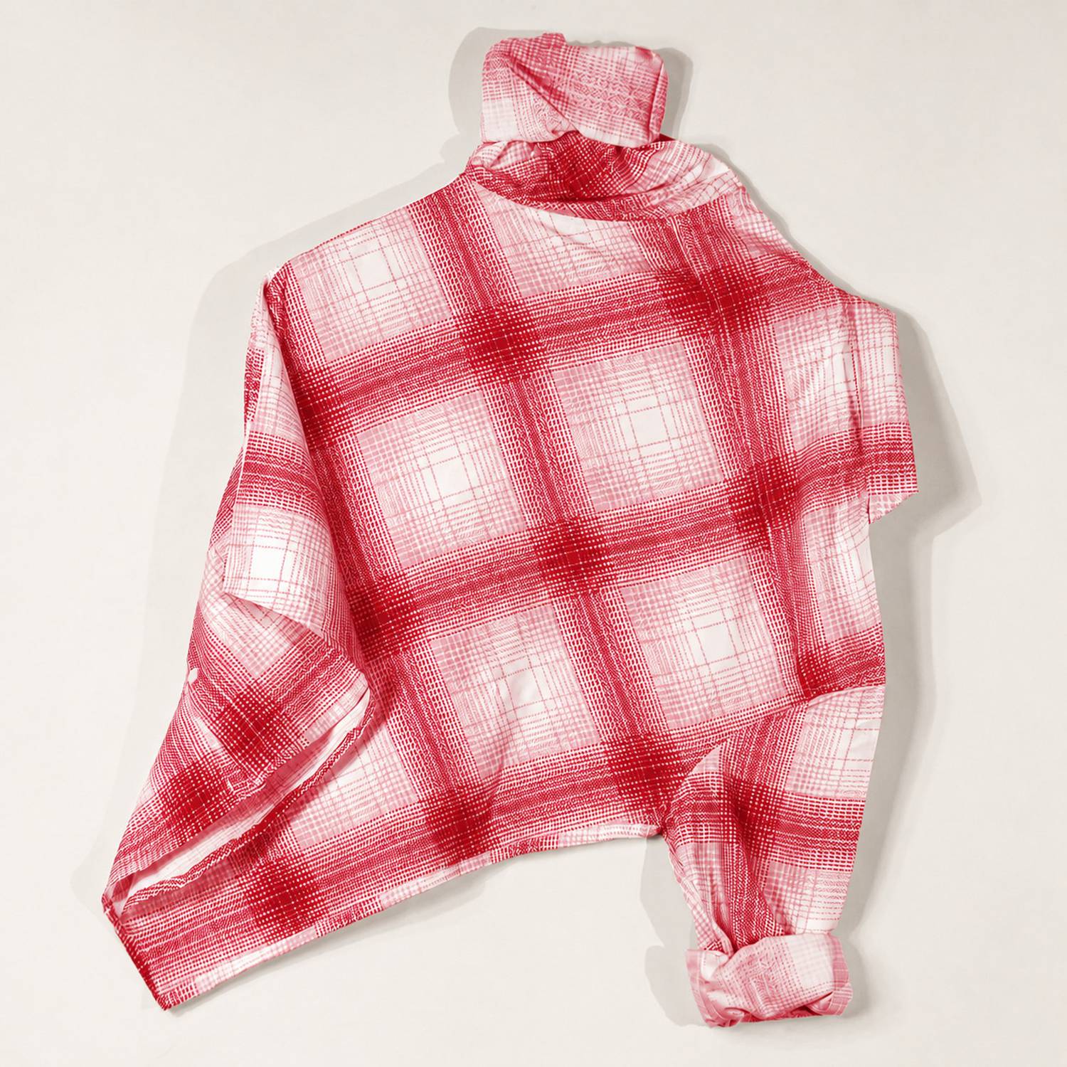 Solbiza Men Checkered Casual White, Red Shirt - Image 4