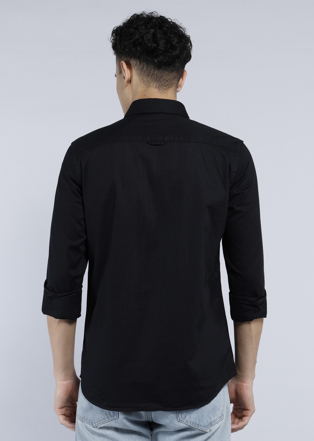 Image of U.S. Polo Assn. Denim Co. Men Solid Casual Black Shirt
