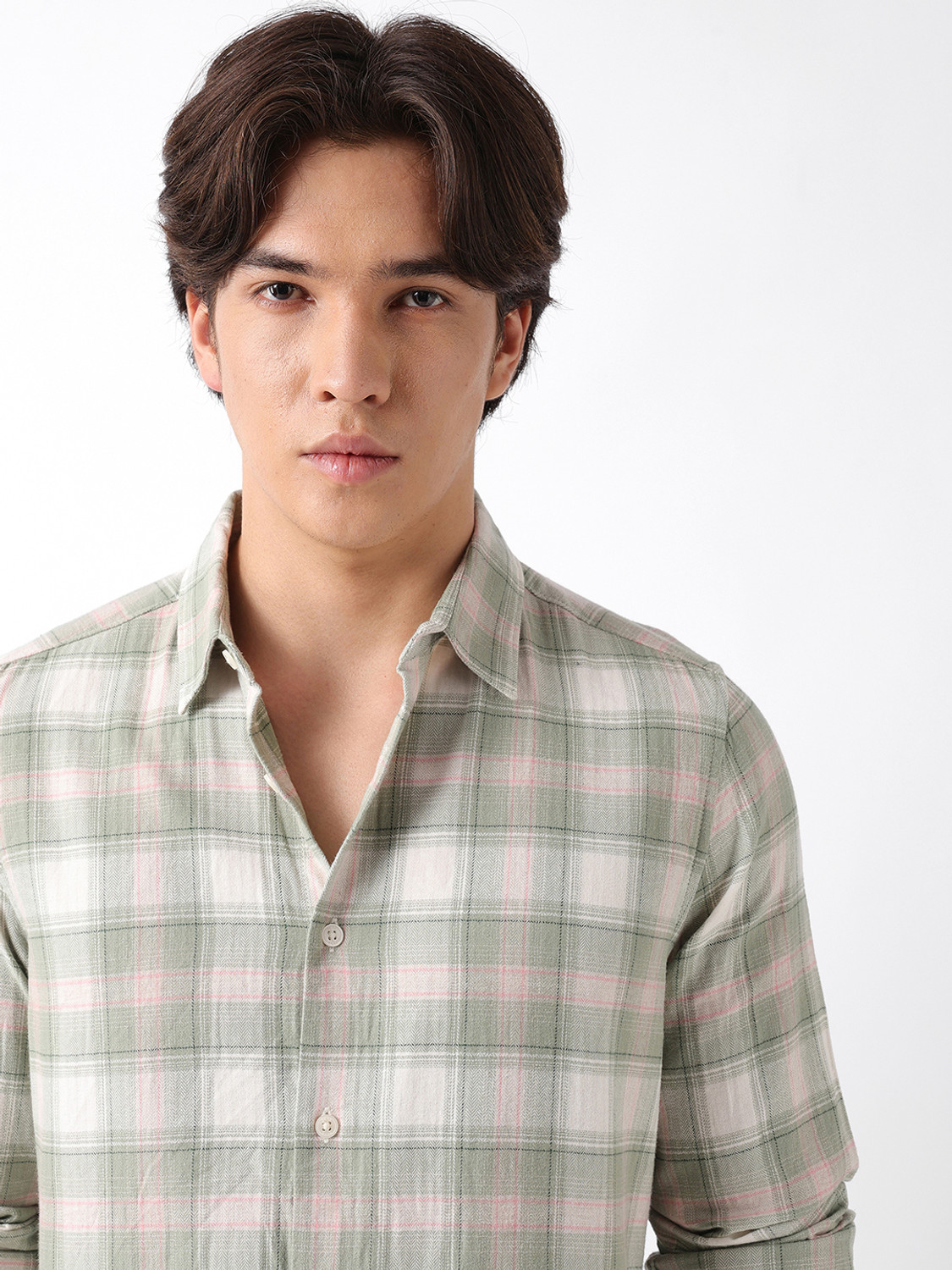 Image of THE BEAR HOUSE Men Checkered Casual Multicolor Shirt
