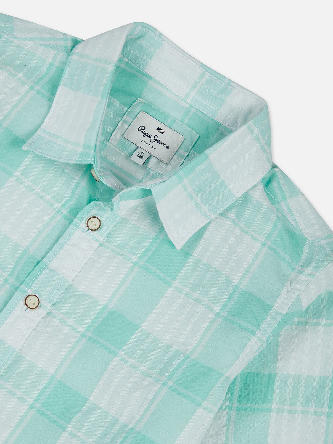 Image of Pepe Jeans Boys Checkered Casual Blue, White Shirt