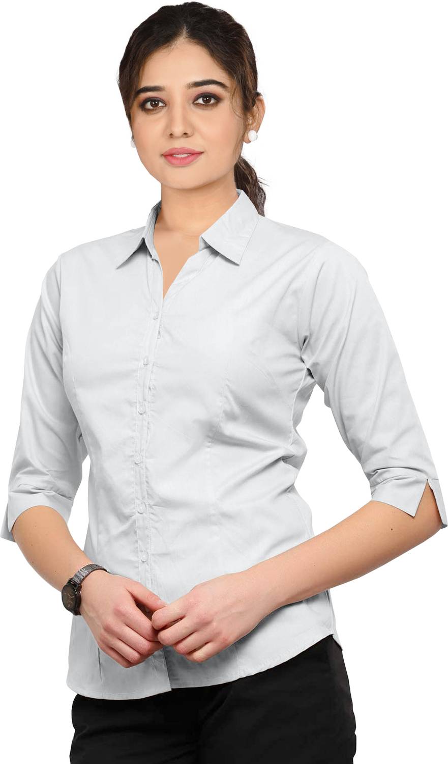 Live Trendz Women Solid Casual Black Shirt