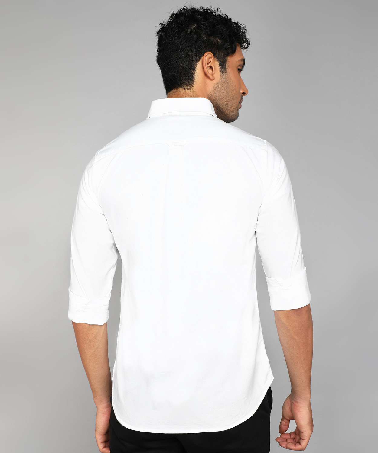 Image of U.S. POLO ASSN. Men Solid Casual White Shirt