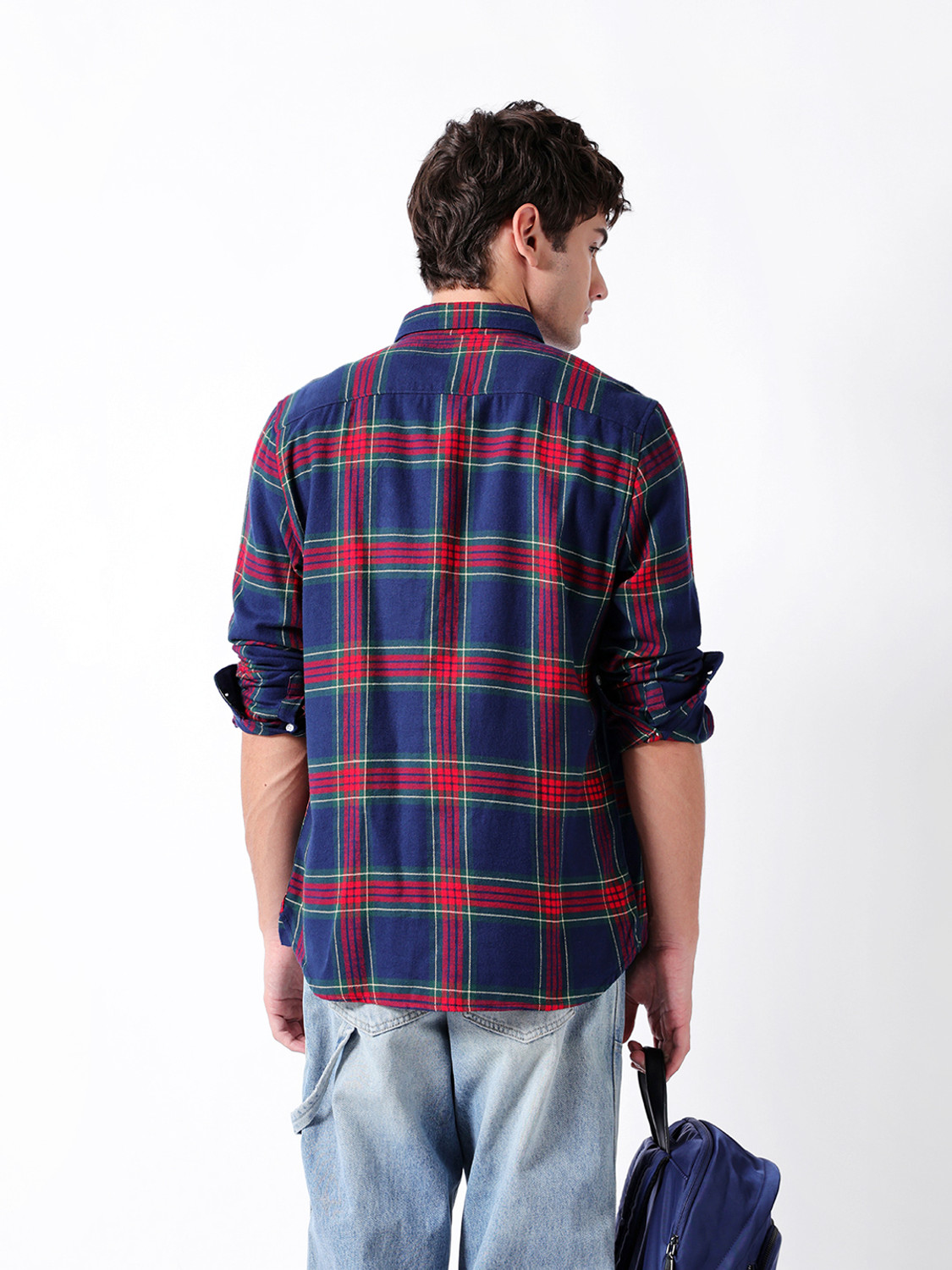 Image of THE BEAR HOUSE Men Checkered Casual Multicolor Shirt