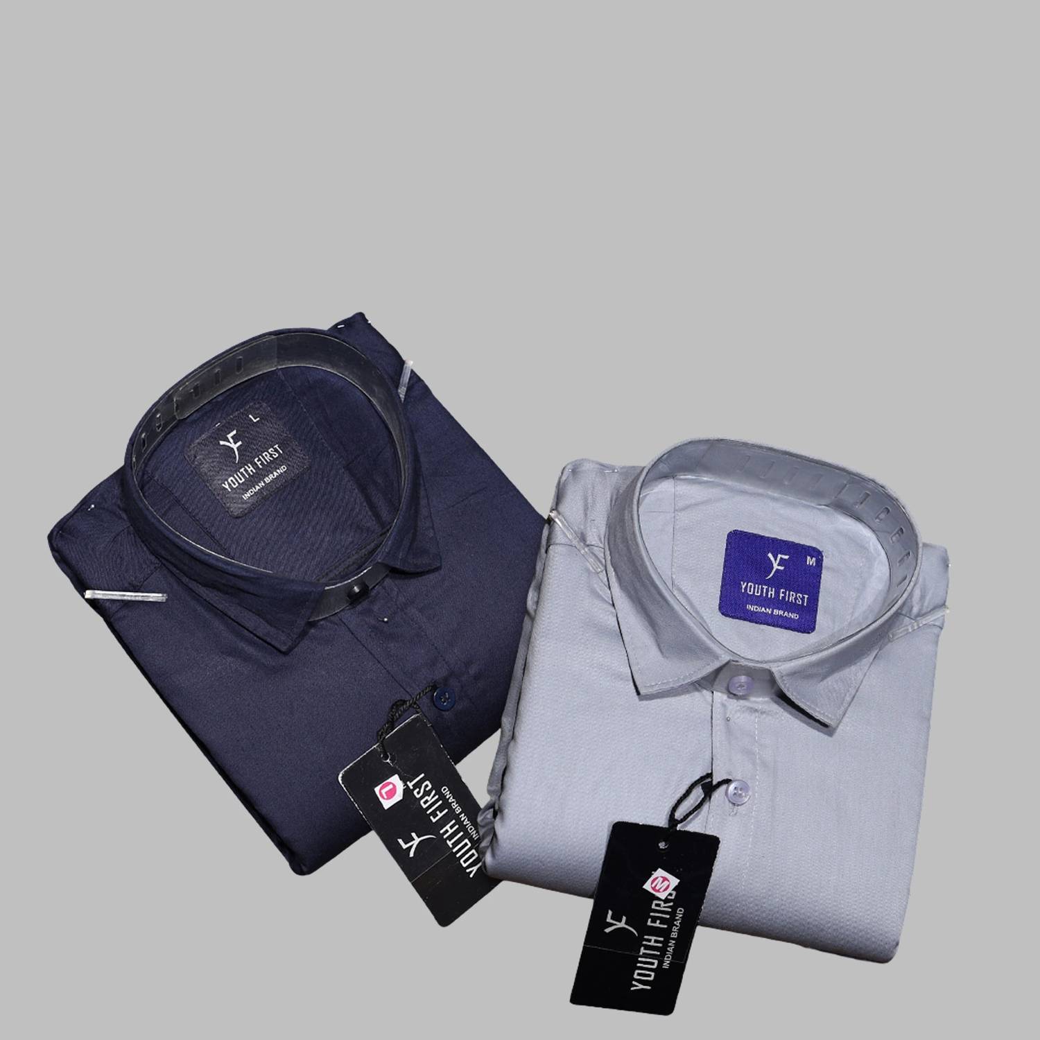 youth first Men Relaxed Fit Fit Solid Spread Collar Formal Shirt