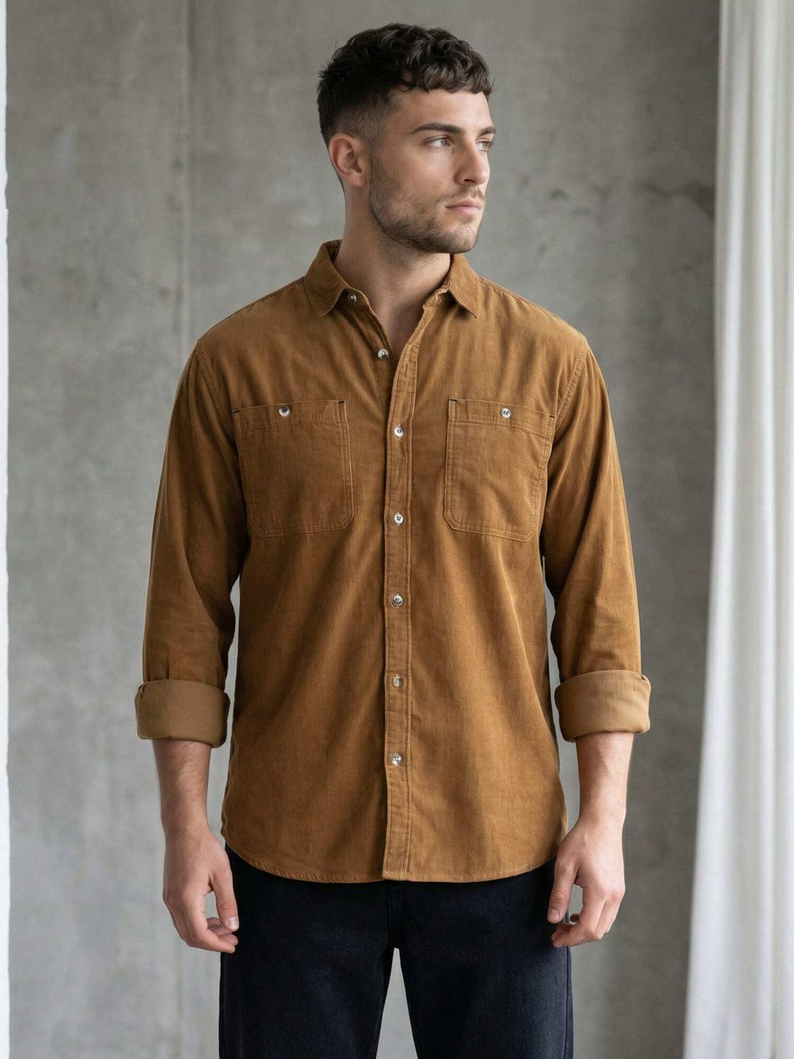 KUONS AVENUE Men Brown Casual Shirt - Image 1