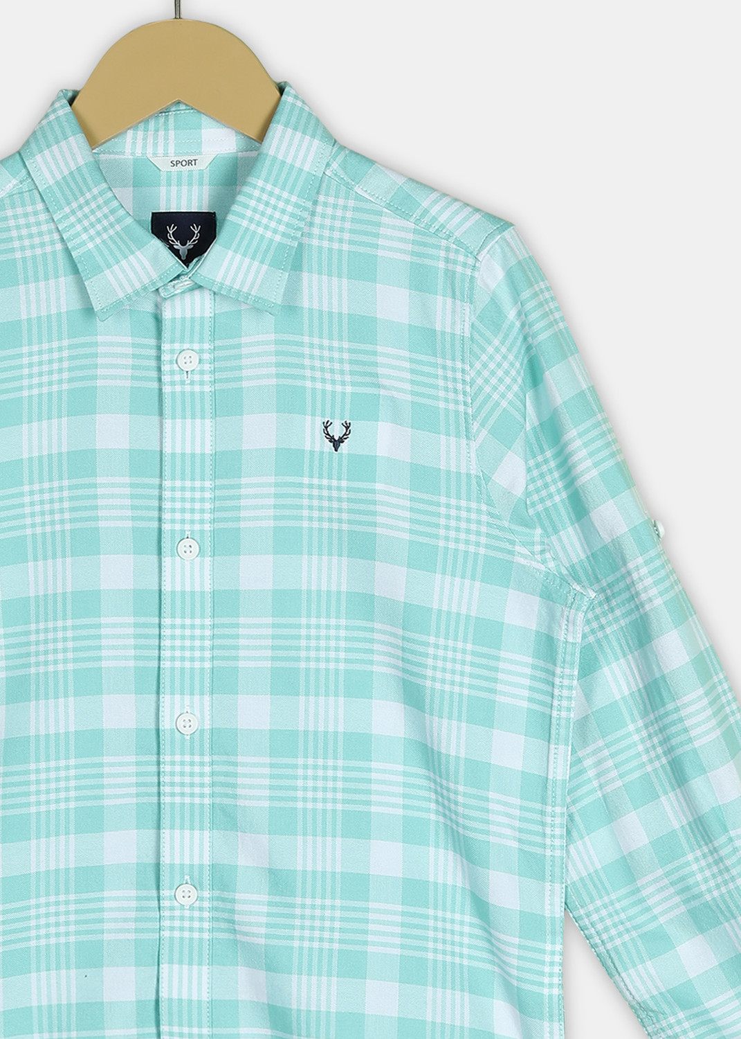 Image of Allen Solly Boys Checkered Casual Multicolor Shirt