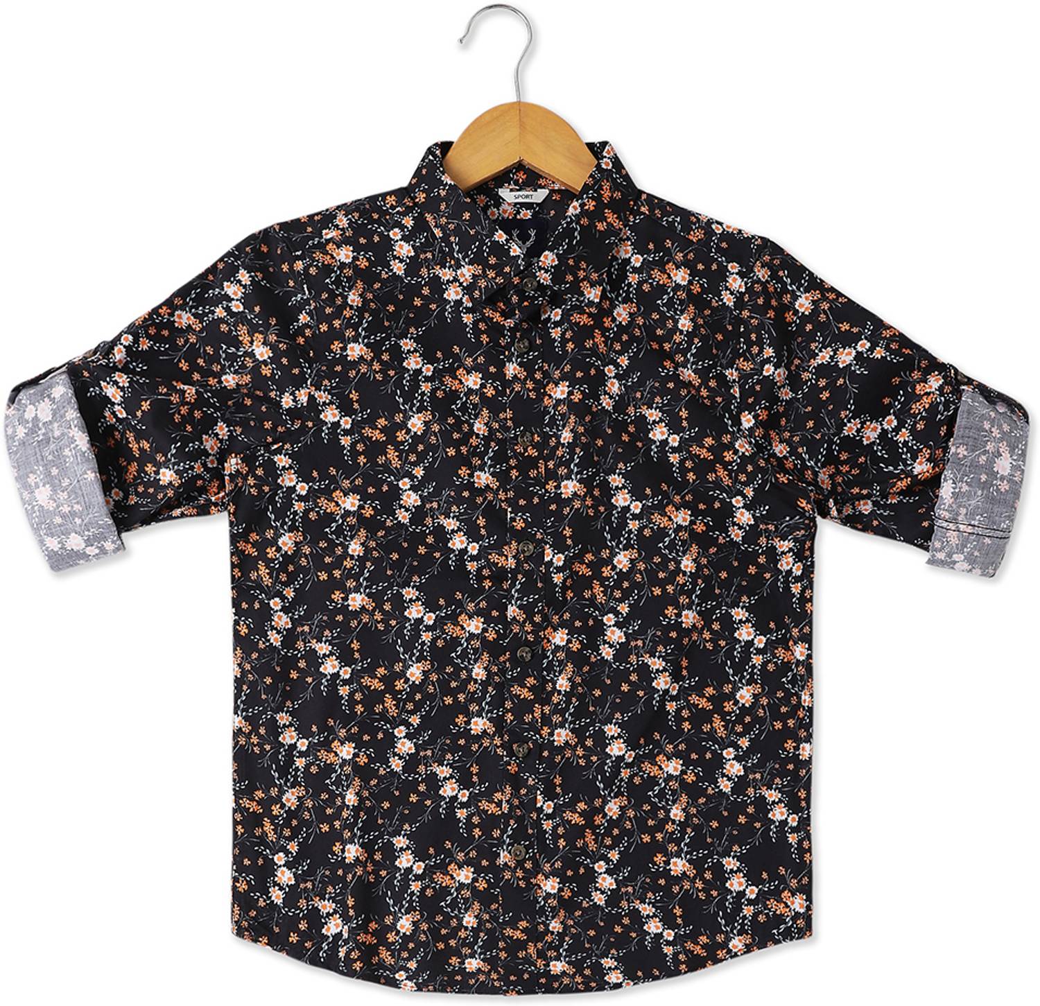 Allen Solly Boys Printed Casual Pink Shirt