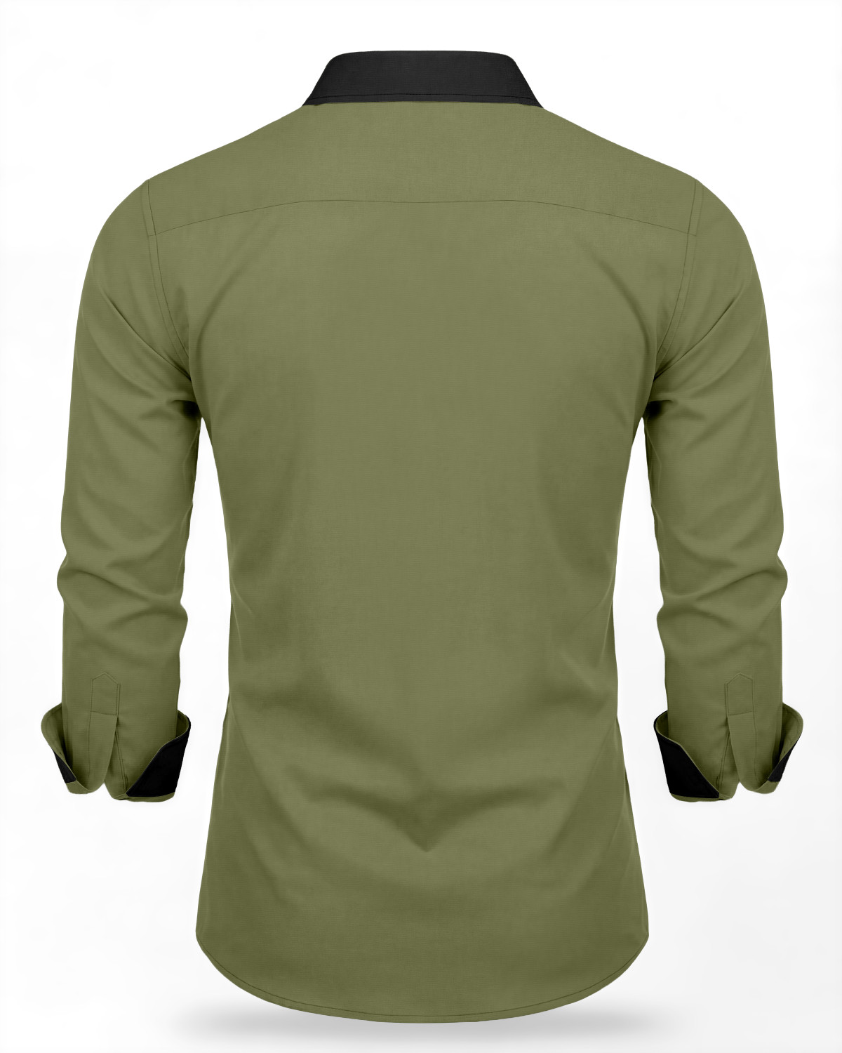 Image of GAZZY CREATION Men Solid Casual Green Shirt