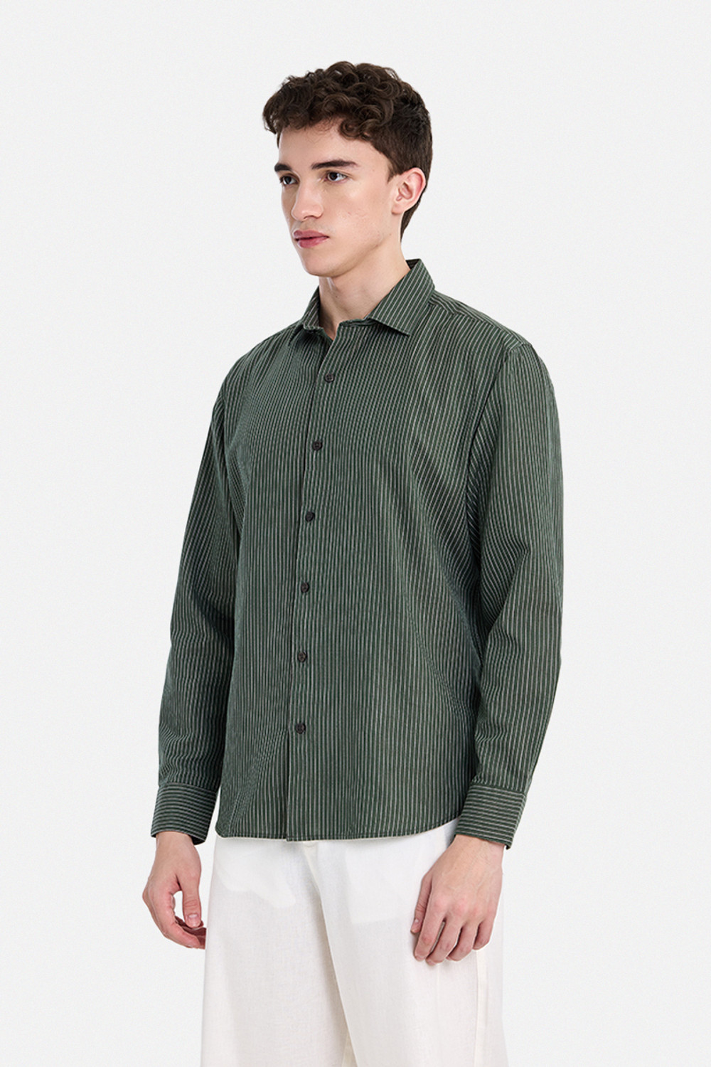 Image of Snitch Men Regular Fit Self Design Spread Collar Casual Shirt