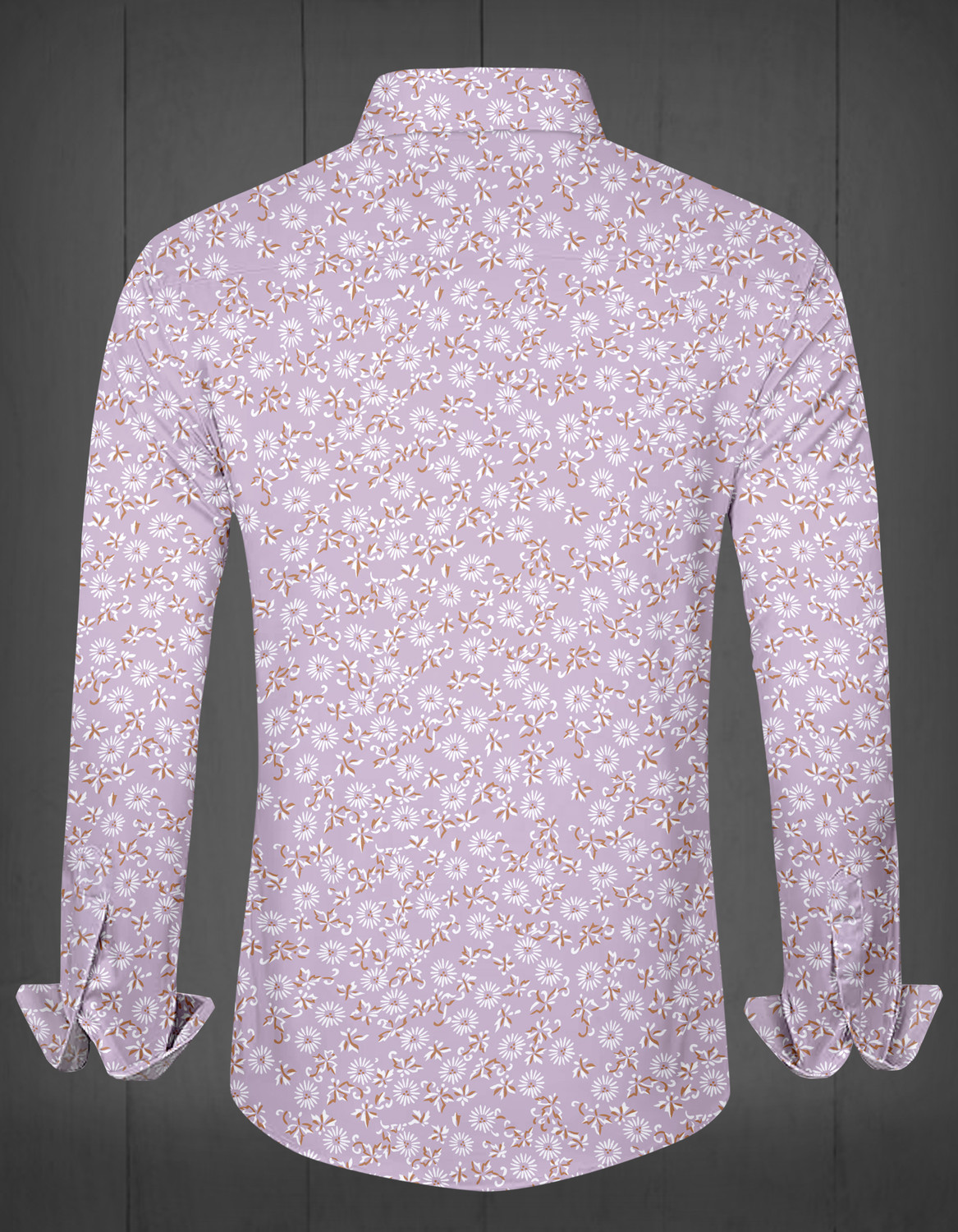 Image of Grivacreation Men Printed Casual Purple Shirt