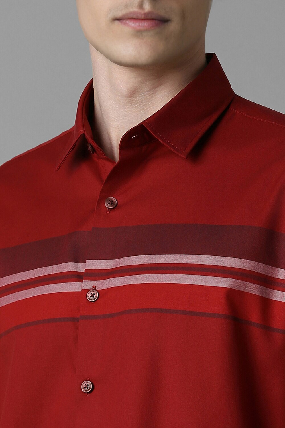 Image of Louis Philippe Sport Men Slim Fit Striped Casual Shirt